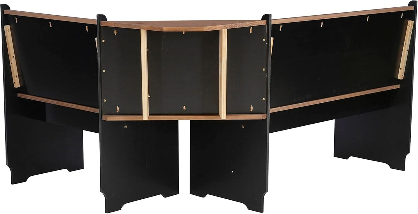 Black and Pecan Breakfast Dining Set Ardmore Nook