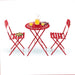 Indoor/Outdoor 3-Piece Bistro Set Folding Table and Chairs Patio Seating, Red