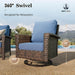 6-Piece Patio Furniture Set with High Back Chairs, Blue