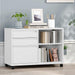 White 3-Drawer Rolling Metal File Cabinet Lockable