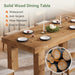 Solid Wood Dining Table for 4-6, 63-Inch Farmhouse Kitchen Table with Heavy Duty Legs, Wooden Rectangular Dinner Tables for Kitchen & Dining Room, Light Brown