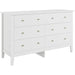 White 6-Drawer Dresser with Deep Space