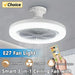 Smart 3 in 1 Ceiling Fan with Remote Control Lighting E27 Conversion Base Lighting Base Suitable for Bedroom and Living