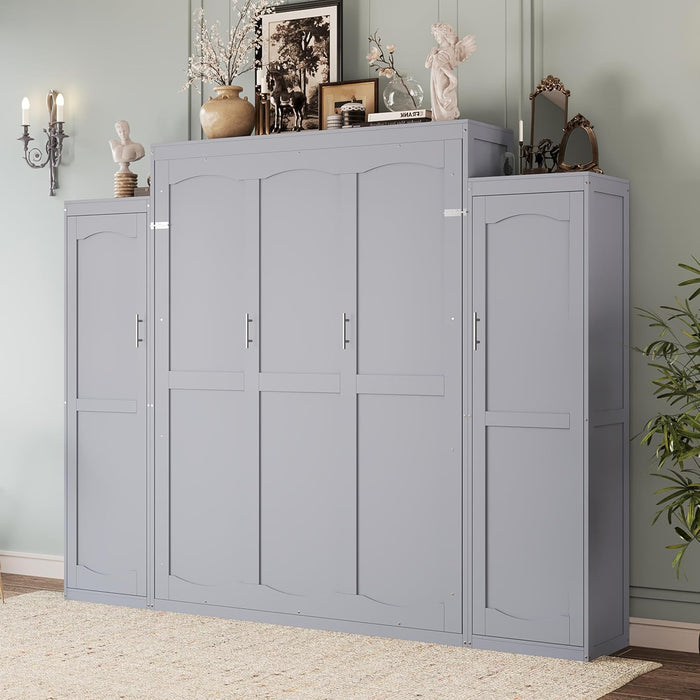 Queen Size Murphy Bed With IntegratedWardrobeStorage