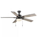 52 In. Corwin Indoor/Outdoor Matte Black LED Ceiling Fan with Light Kit