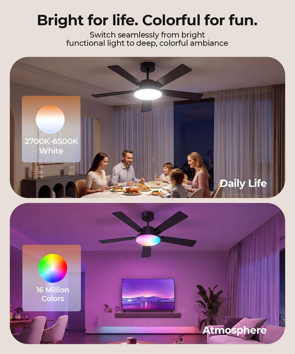 Smart Reversible Dc Motor Led Ceiling Fan