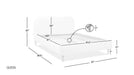 Jennifer Taylor Home Roman Curved Headboard Upholstered Platform Bed, Queen, Oatmeal Light Beige Chenille