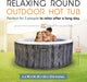 Greywood 65 Inch 3 Person round Inflatable Hot Tub Spa with Control Panel, Floor Protector, and Portable Hot Tub Cover, Gray