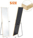 Gold Full Length Mirror 59"X16.5" Full Body Floor Mirror for Bedroom or Cloakroom, Can Stand Alone, Hang or Lean against Wall, Tall Wall Mirrors with Stand and Sleek Aluminum Alloy Thin Frame