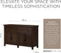 Maven Lane Felix Rustic Large Wooden Sideboard, Accent Buffet Server Table with Doors for Kitchen or Living Room in Weathered Brown Finish