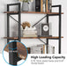 5 Tier Bookshelf, Industrial Etagere Bookcase with Heavy-Duty Metal Frame, Rustic Tall Book Shelf Unit for Living Room, Study, Home Office (1, Rustic)