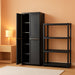 Gray Four Shelf Polypropylene Storage Cabinet Bundle