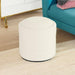 Storage round Ottoman with Removable Lid | Home Décor|Upholstered round Foot Rest Ottoman - Cream Boucle