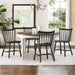Upgraded Dining Chairs Set of 4, Farmhouse Wooden Spindle Back Kitchen Chairs, Windsor Dining Chairs for Kitchen and Dining Room, Black