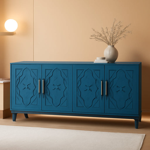 Sideboard Buffet Credenza 63" W Wooden Accent Cabinet with Storage