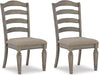 Lodenbay Classic Farmhouse Weathered Dining Chair, Set of 2, Antique Gray