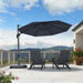 Cantilever Umbrella 10 Feet round Smooth 360° Rotation Grey | Rock-Solid Stability, Smooth One-Hand Adjustment, Expansive Shade Coverage, Stay Cool & Protected, Built for Lasting Comfort