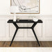 Verso Console Table, 46 Inch Solid Wood Modern Sofa Table, Narrow Entryway Table for Hallway, behind the Couch, Living Room, Foyer, Black