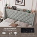 Upholstered Full Size Bed Frame with 4 Storage Drawers, Charging Station and Tufted Wingback Storage Headboard, No Box Spring Needed, Easy Assembly, Light Grey