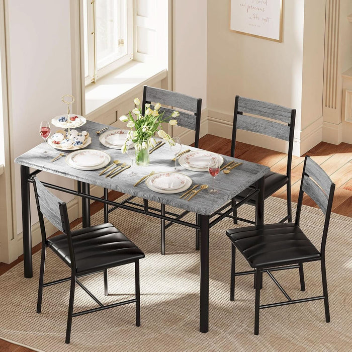 Dining Table Set for 4, Grey