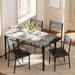 Dining Table Set for 4, Grey