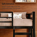 Twin Over Full Bunk Bed HeavyDutyIndustrialStrengthBlack Guardrail