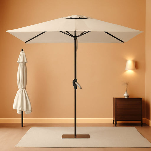 6.5X10Ft Patio Umbrella,Outdoor Umbrella with Push Button Tilt and Crank,8 Sturdy Ribs, UV Protection & Waterproof Market Umbrella for Pool,Backyard,Beach,Deck