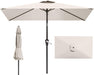 6.5X10Ft Patio Umbrella,Outdoor Umbrella with Push Button Tilt and Crank,8 Sturdy Ribs, UV Protection & Waterproof Market Umbrella for Pool,Backyard,Beach,Deck