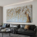 Luxurious Ivory Textured Canvas Wall Art 29x58Inches