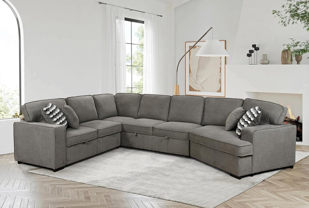 Oversized Sectional Sleeper Sofa with Chaise