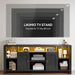 TV Stand for Tvs 80 Inch with LED Lights & Power Outlet, Entertainment Center with Cabinets, Adjustable Shelves and Open Shelves, Modern Media TV Console Living Room, Black