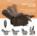 Brown Power Recliner with Massage & Heat