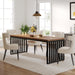 Tribesigns Industrial Dining Table for 6-8 Person, 78.74" Long Rectangle Dining Table Wood Kitchen Table with Heavy Duty Metal Frame for Living Room and Dining Room (Brown & Black)