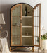 Bookcase Bookcase Solid Wood Floor-Standing Wabi-Sabi Style Bookshelf Glass Display Cabinet with Door Wall Storage Cabinet Bookshelf