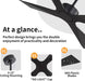 54" Wet Rated Outdoor Ceiling Fan without Lights, 4 ABS Plastic Blades, Reversible DC Motor, 6-Speed Remote Control, Waterproof Ceiling Fan No Lights for Patio Porch Gazebo Garage, Black