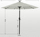 Durable Solar Led Patio Umbrellas with 32LED Lights 9FT (Light Beige)