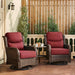 Luxury Outdoor Swivel Rocker Patio Chairs of 2 with Side Table