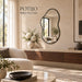 Irregular Wall Mirror 24×40 Inch Black