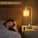Gold Lamp for Bedroom - Industrial Bedside Table Lamp with USB Port and Outlet, Fully Dimmable Nightstand Lamp with Opal Glass Shade, Small Desk Lamps for Home Office