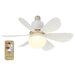 LED 30W Ceiling Fan Light E27 with Remote Dimming Function Suitable for Living Room Study and Home Use 85-265V