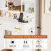 Large Vanity Desk with Mirror and Lights - 7 Drawers & 4 Cabinets Extra Storage Capacity, Makeup Vanity Table with 3-Color Adjustable LED for Bedroom (043 No Bench, 42.1 * 15.75 * 57.7In)