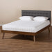 Beds (Platform), Queen, Dark Grey/Walnut