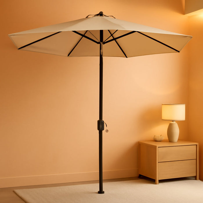 6.5X10Ft Olefin Rectangular Patio Umbrella, Beige