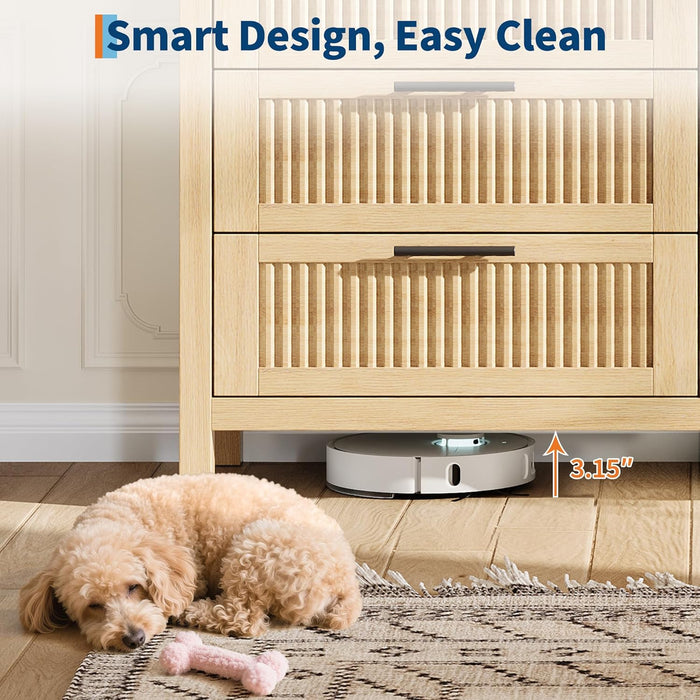 Fluted Dresser for Bedroom with 5 Drawers, 42.9 in Tall Chest of Large Drawers with Large Clothes Storage Cabinet, Wood Dresser, TV Stand for Bedroom, Nursery, Living Room, Hallway