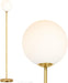 Brass Gold LED Floorstanding Luminaire Frosted Globe