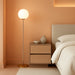 Brass Gold LED Floorstanding Luminaire Frosted Globe