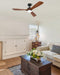 Contemporary Walnut 52 Inch Reversible Ceiling Fan