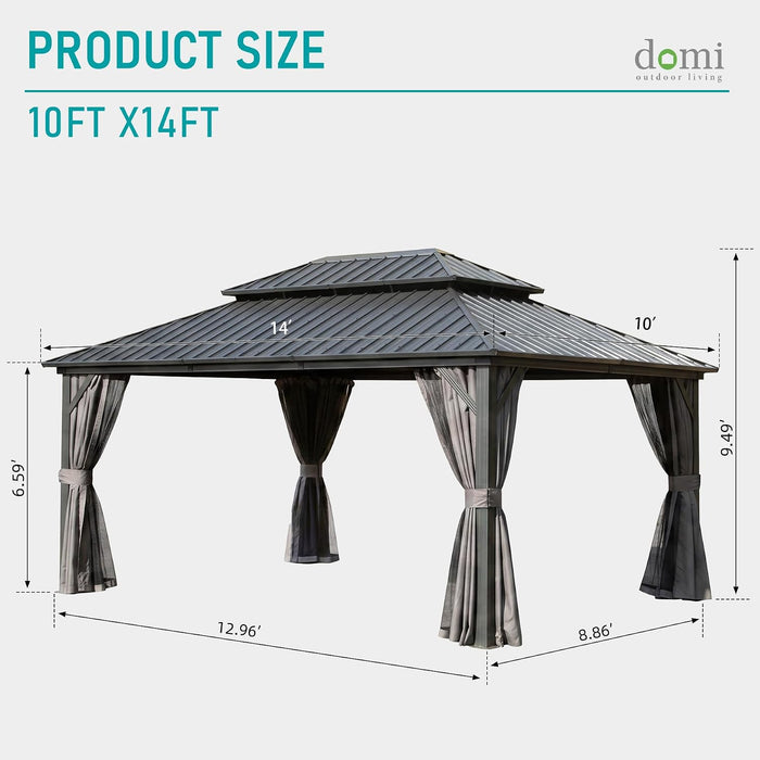Outdoor Gazebo 10x14 Hardtop Patio Deck BackyardLivingSpace