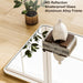 Silver Full Length Mirror 21 X 56 Inch Nano Floor Mirrors with Stand Rounded Corner Full Body Mirrors with Aluminum Alloy Frame for Bedroom Living Room Checkroom