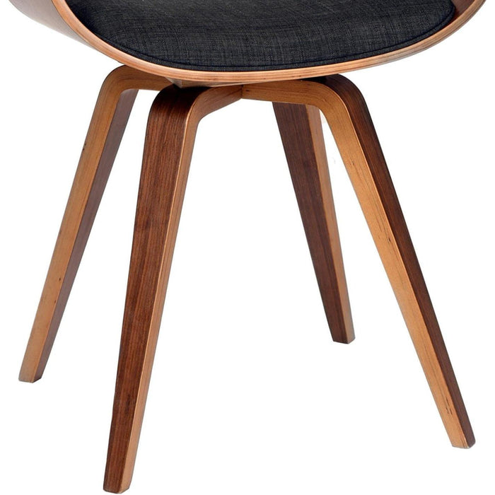 Charcoal Fabric and Walnut Wood Summer Chair